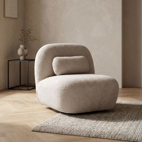 Fotel NORDVIK obrotowy beżowy 83x87x75 cm
