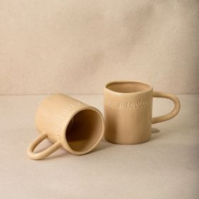 Zestaw kubków ISERNIA beżowych 2 szt