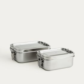 Zestaw lunchboxów ONTARIO ze stali nierdzewnej 550+850 ml 2 el.