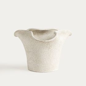 Wazon TAVERO szeroki cementowy 25x22x16 cm