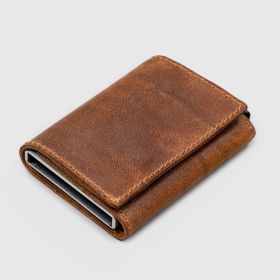 Portfel RFID męski skórzany 7x9,5 cm