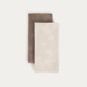 Zestaw ścierek kuchennych TAREN bawełnianych w żakardowe kwiaty 2*40x60cm