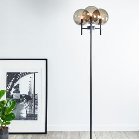 Lampa stojąca CROWN czarna 40x40x147cm