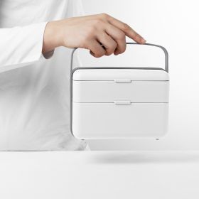 Lunchbox BAULETTO wysoki biały 18x9,5x17,5 cm