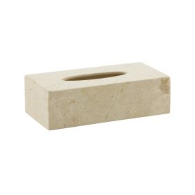 Pojemnik LUXOR na chusteczki z kremowego marmuru 25,5x13x7,5 cm