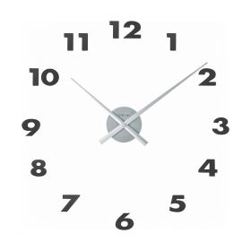 Zegar MINI HANDS ścienny srebrny 48 cm