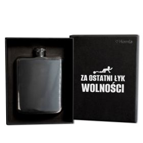 Piersiówka PREPERSO ŁYK WOLNOŚCI srebrna 0,24l