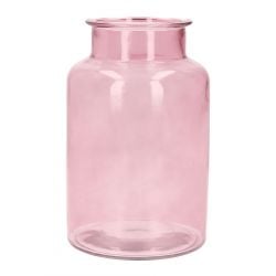 Wazon TENNO szklany różowy 14x22 cm