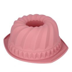  EASY BAKE Forma na babkę silikonowa różowa 24x10 cm 
