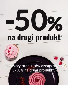 50% na drugi produkt