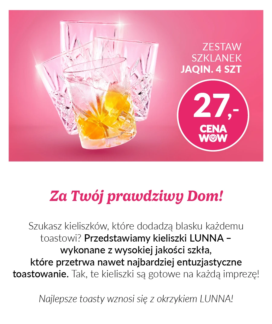 Zestaw kieliszków LUNNA do wina transparentnych 4 szt. 0,31 l