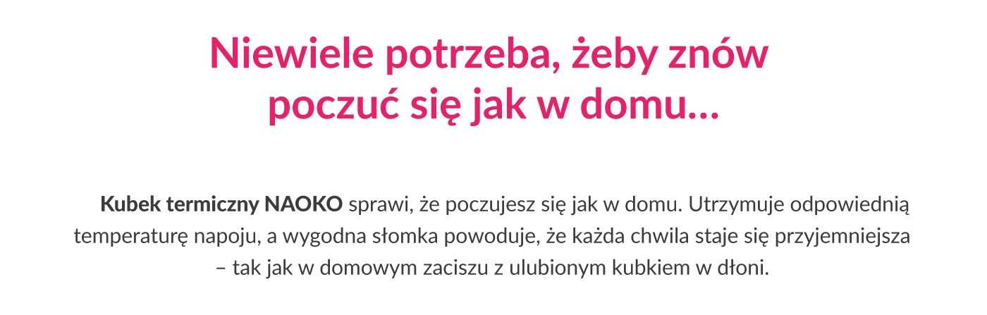 Kubek termiczny NAOKO ze słomką 1,2 l