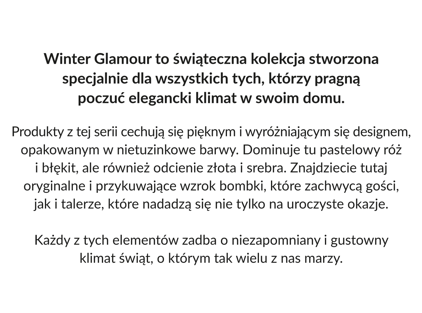 Kolekcja Winter Glamour 2